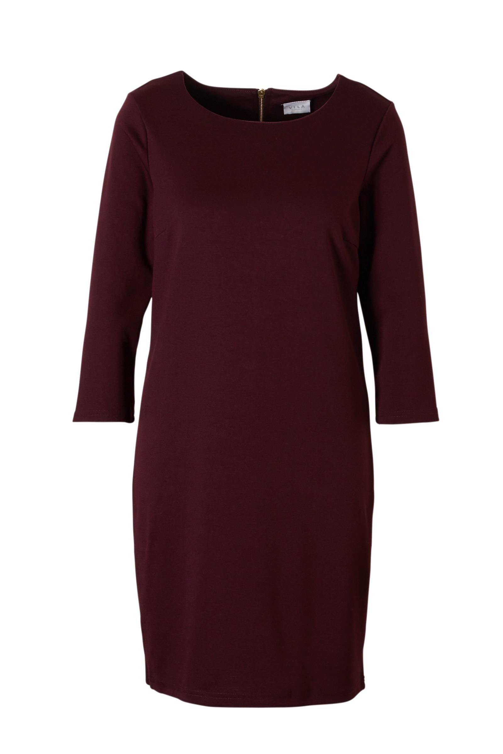 aubergine kleurige jurk aubergine kleurige jurk